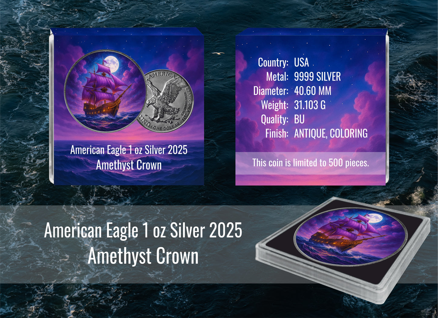 Master of the seas Amethyst Crown
