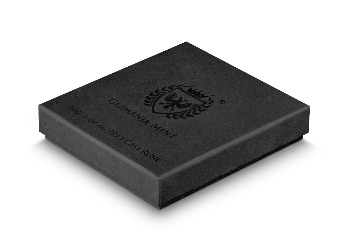 Germania Mint 1 oz Silberbarren Runes Collection Hellblau: Isaz