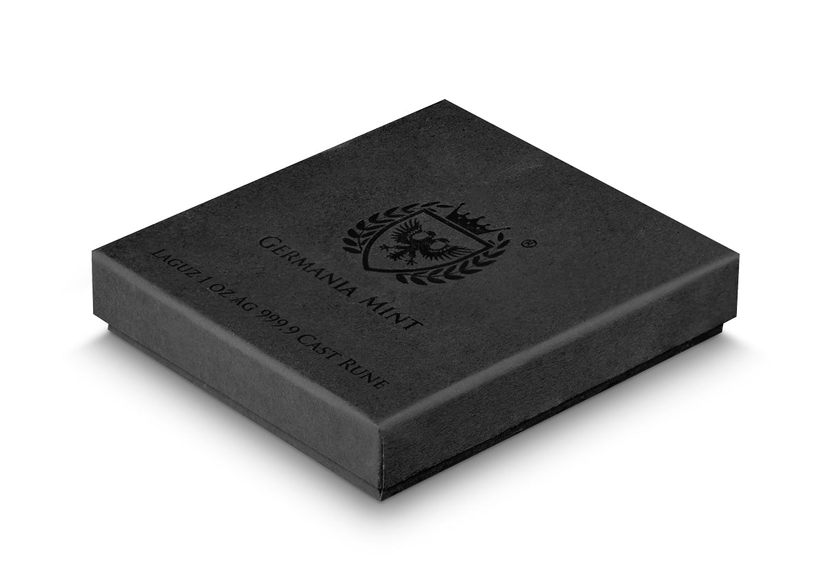 Germania Mint 1 oz Silberbarren Runes Collection Neongrün: Laguz