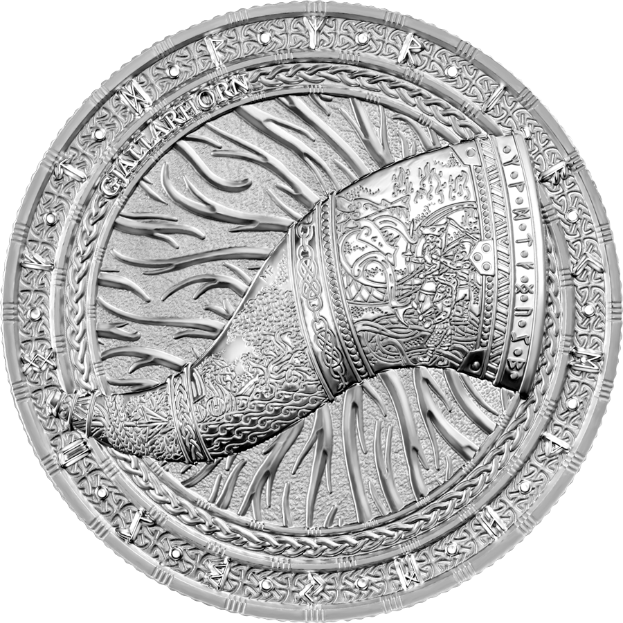 Germania Mint Silber 1 oz BU 2024 Artefacts Gjallarhorn mit Zertifikat