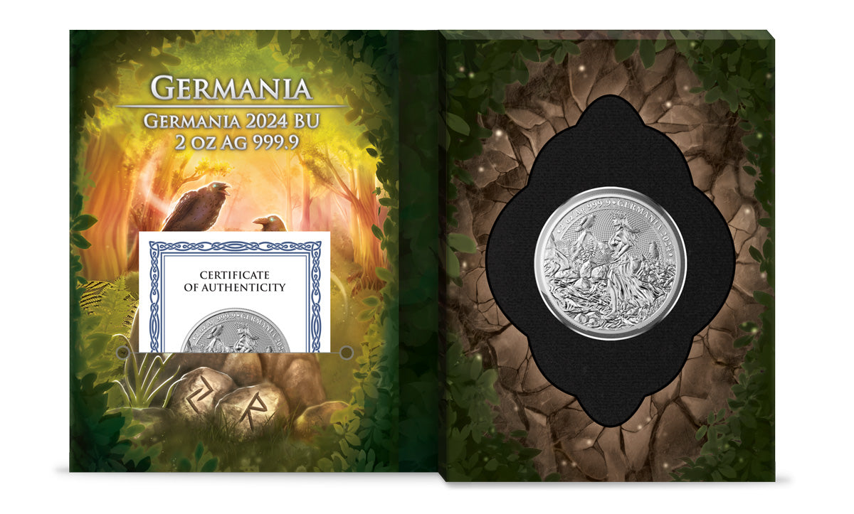Germania Mint Silber 2 oz 2024 999 Silber Feinsilber 10 Mark mit Zertifikat