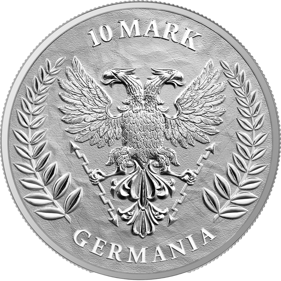 Germania Mint Silber 2 oz 2024 999 Silber Feinsilber 10 Mark mit Zertifikat