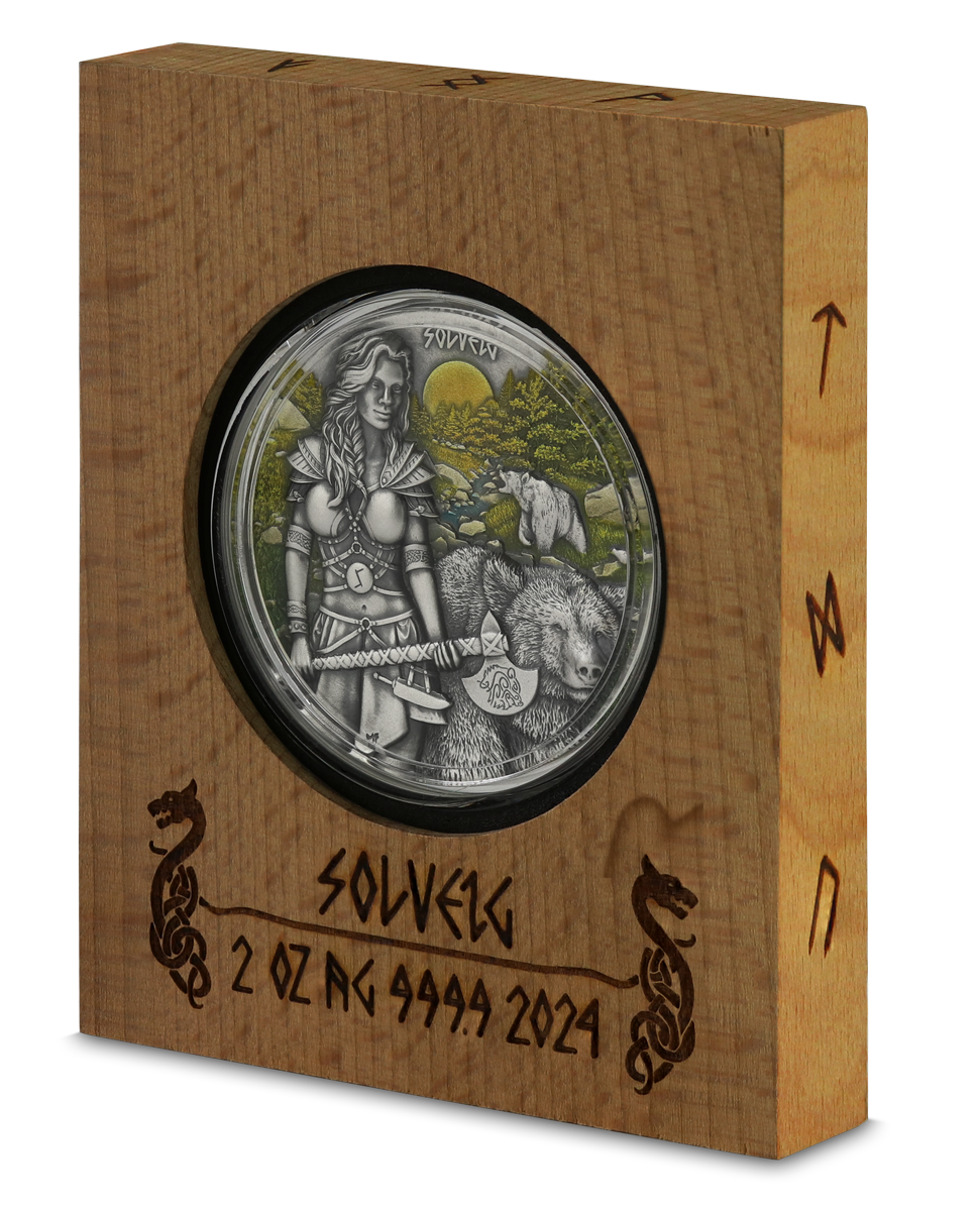 Germania Mint  - 2024 VALKYRIES SOLVEIG 2 OZ SILVER BU ULTRA HIGH RELIEF