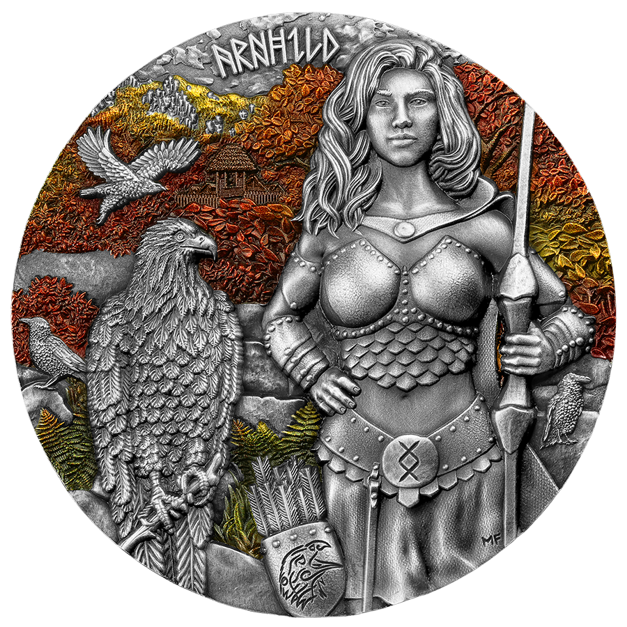 Germania Mint 2025 VALKYRIES Arnhild 2 OZ SILVER BU ULTRA HIGH RELIEF