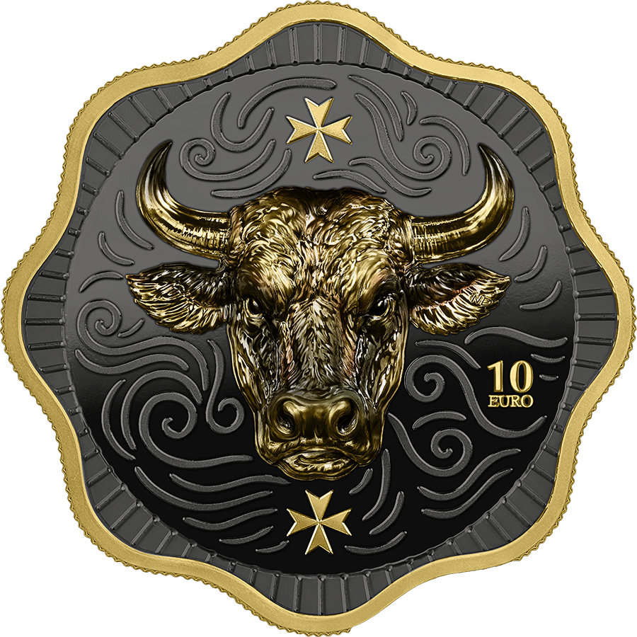 Malta Maltese Ox Ochse 10 Euro 2 oz Silber BU High Relief 2025