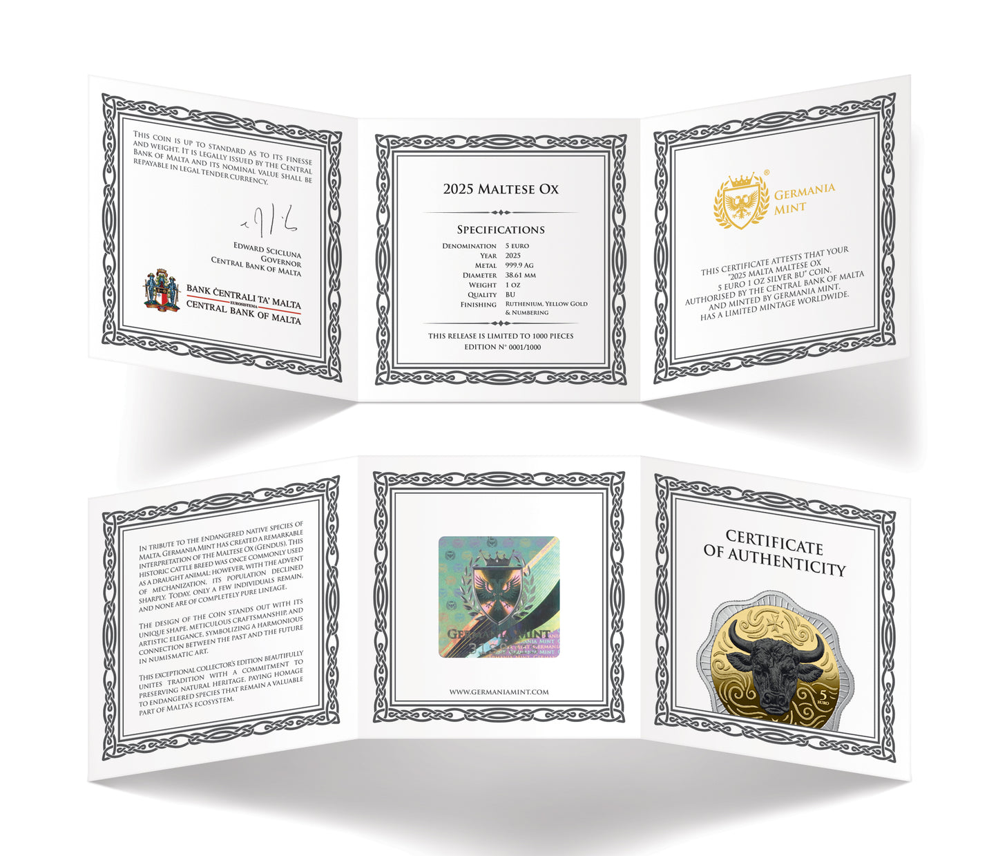 Malta Maltese Ox 5 Euro 1 oz Silber BU 2025