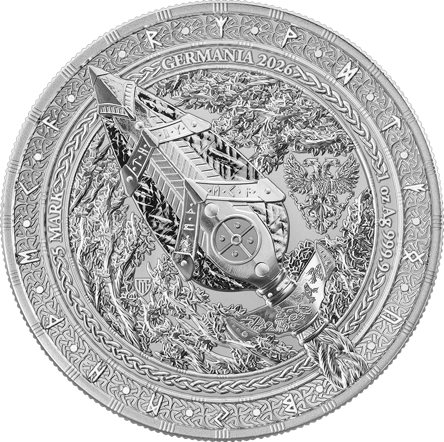 Germania Mint Silber 1 oz BU 2026 Artefacts Gungnir mit Zertifikat
