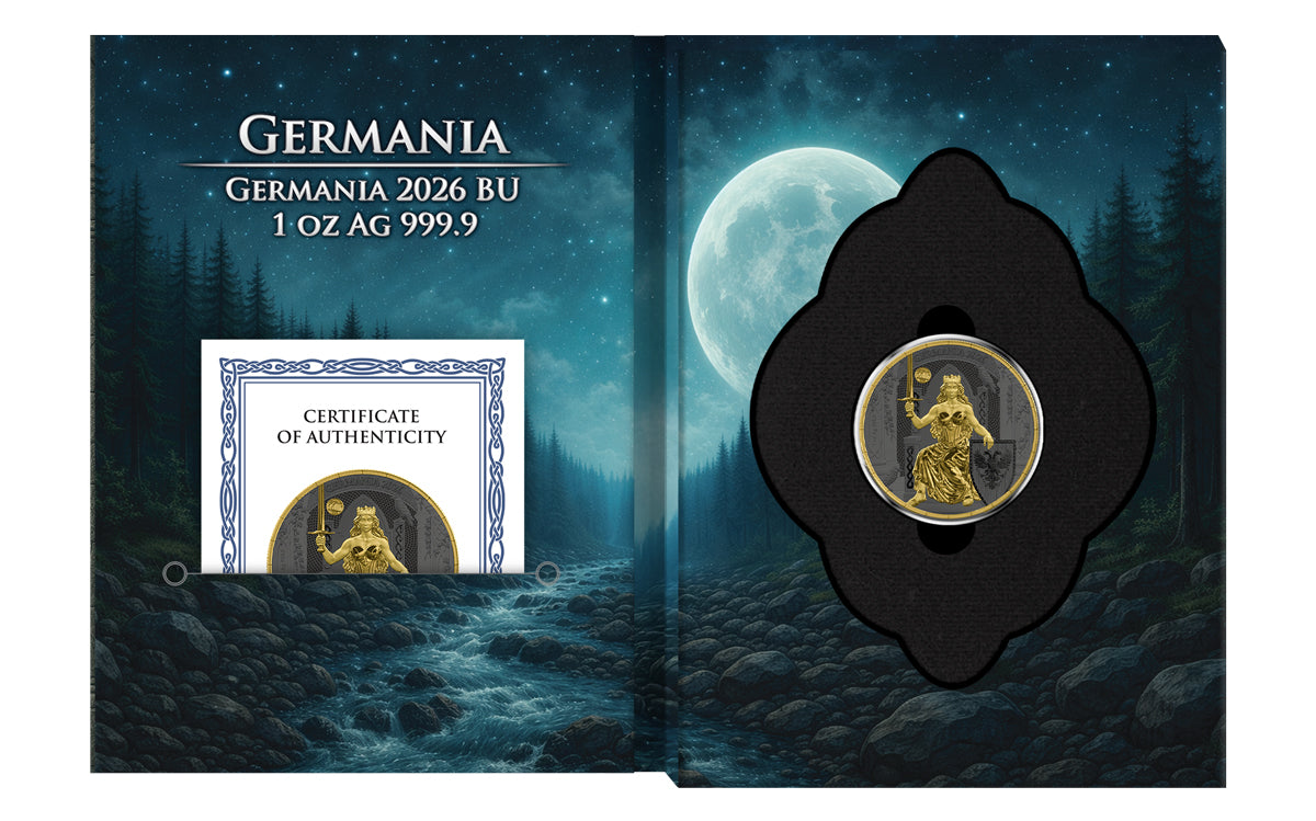 Germania Mint Silber 1 oz 2026 BU ANA Edition 999 Silber - Ruthenium, Yellow Gold, Privy Mark ***