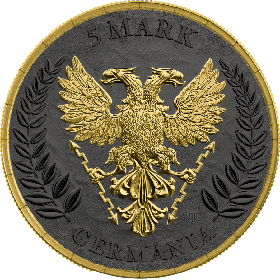 Germania Mint Silber 1 oz 2026 BU ANA Edition 999 Silber - Ruthenium, Yellow Gold, Privy Mark ***