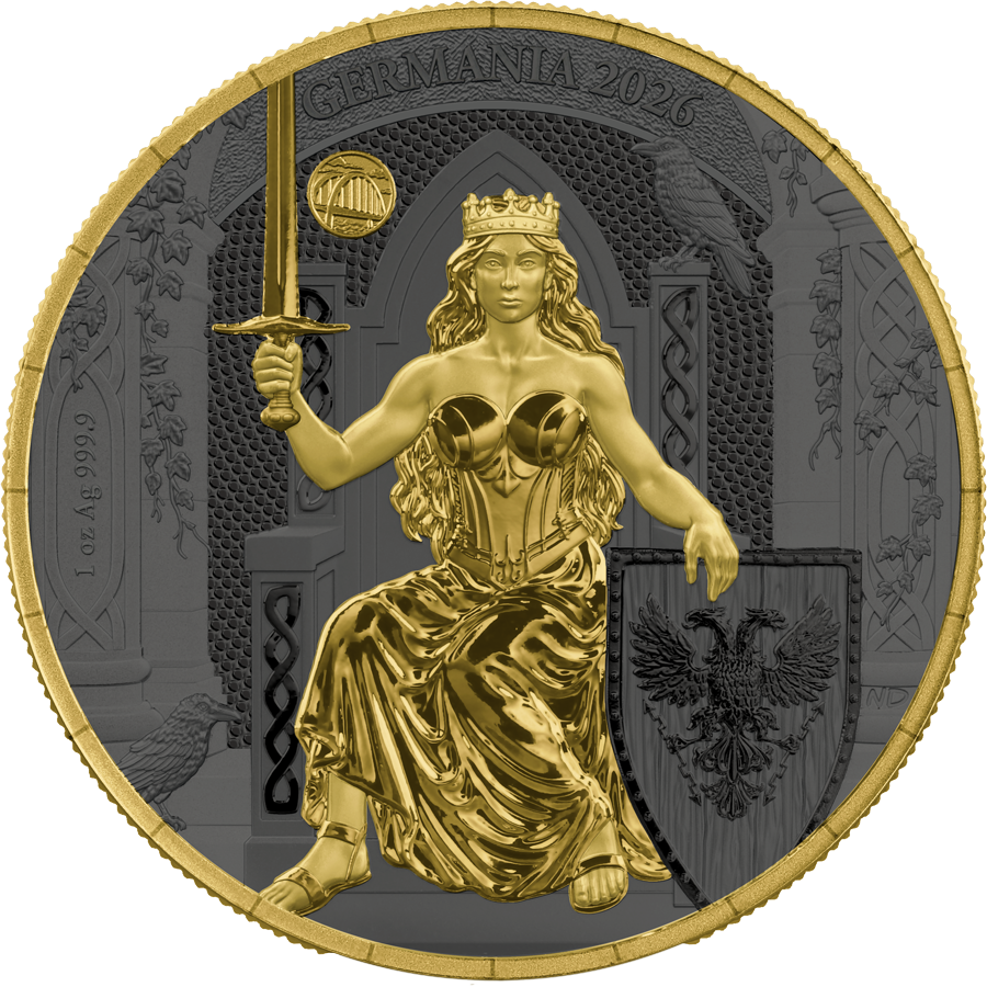 Germania Mint Silber 1 oz 2026 BU ANA Edition 999 Silber - Ruthenium, Yellow Gold, Privy Mark ***