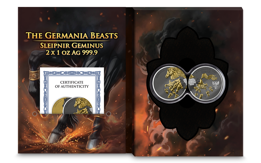 Germania Beasts Sleipnir 2 x 1 oz Silver BU 2026 Yellow Gold, Ruthenium, Silver ***