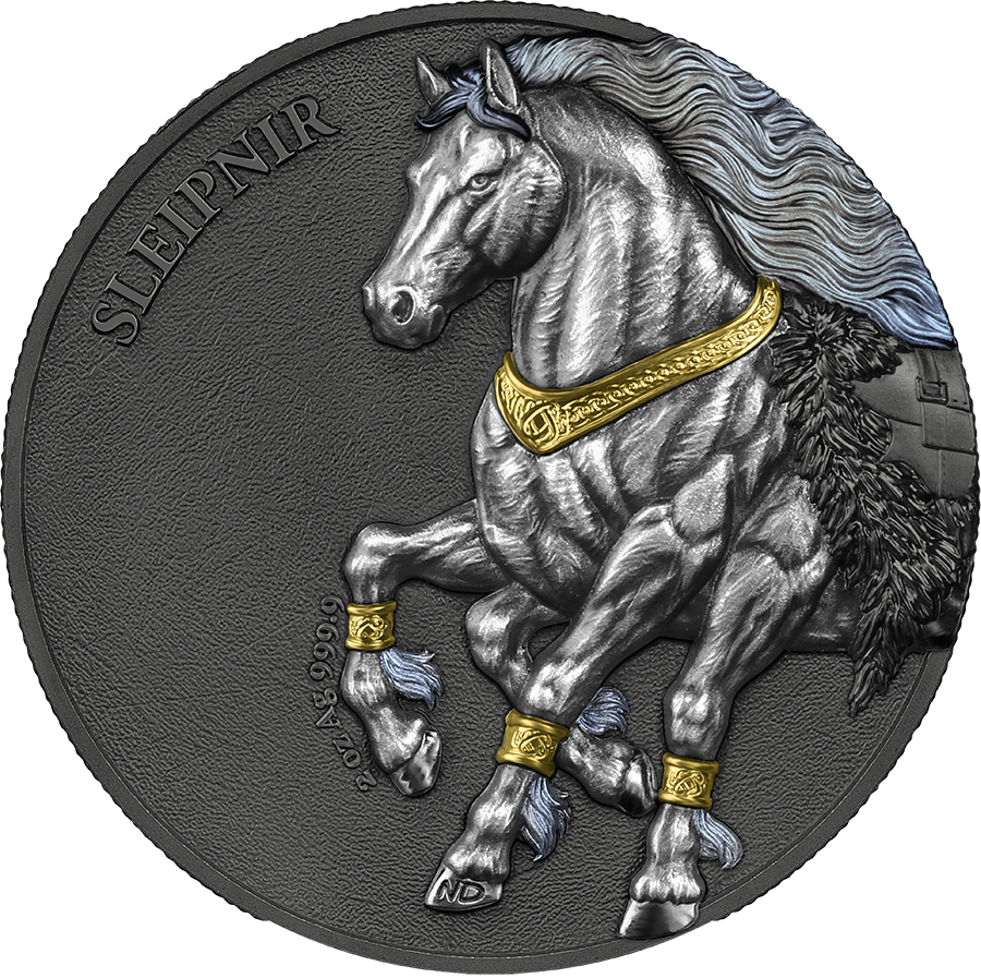 Sleipnir Ultra Double High Relief 2026 - 2 oz Silber - Germania Beasts - Germania Mint ***