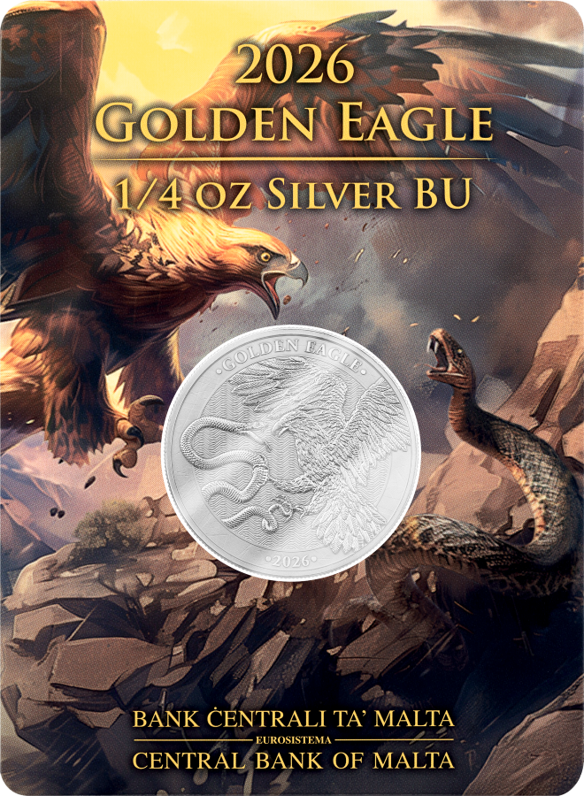 Germania Mint 2026 Malta Golden Eagle Silber 1/4 oz im Safepack