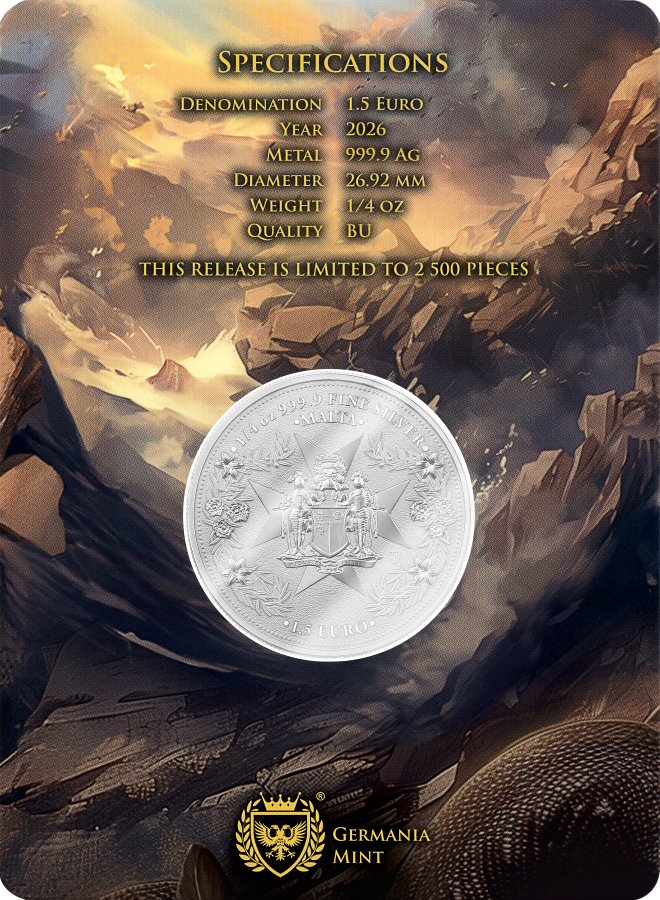 Germania Mint 2026 Malta Golden Eagle Silber 1/4 oz im Safepack