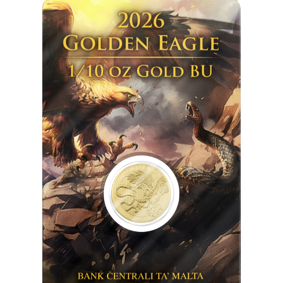 Goldmünze 2026 Malta Golden Eagle 1/10 oz Gold 
