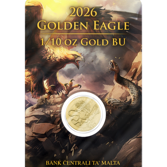Goldmünze 2026 Malta Golden Eagle 1/10 oz Gold 