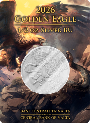 Germania Mint 2026 Malta Golden Eagle Silber 1/2 oz im Safepack