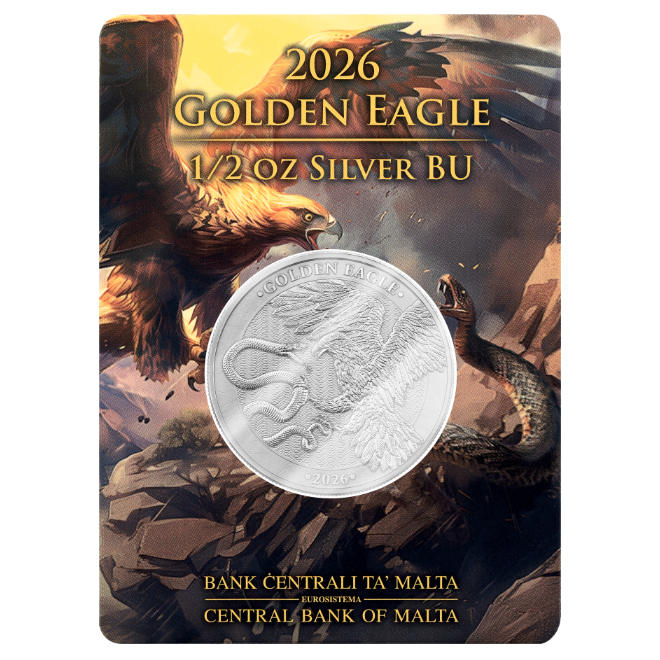 Germania Mint 2026 Malta Golden Eagle Silber 1/2 oz im Safepack