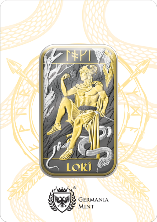 3 x Silberbarren 1 oz Großbritannien Nordische Götter Norse Gods - Loki + Odin + Thor spezial Edition