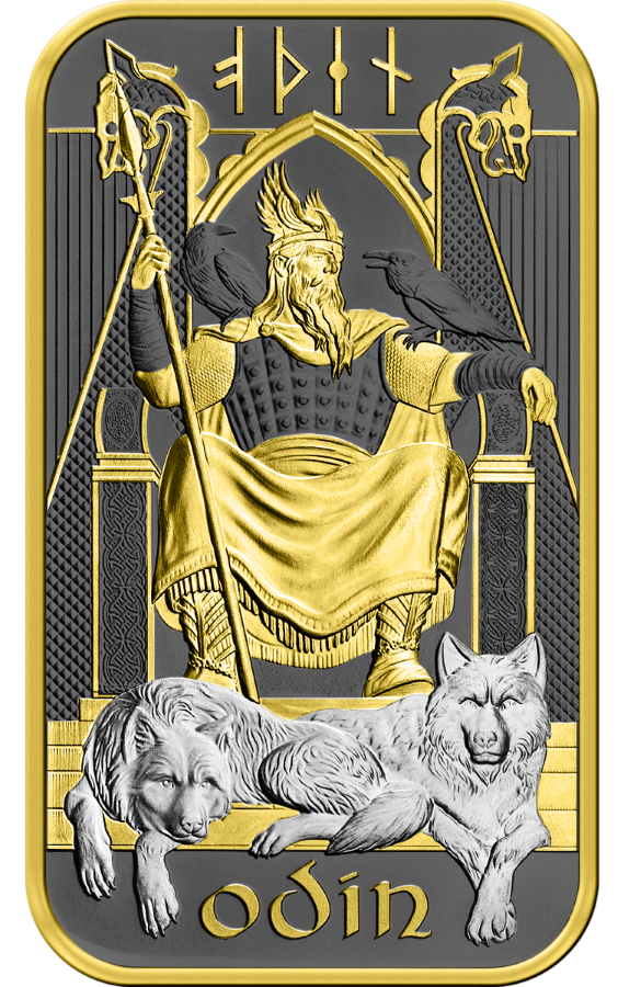 Silberbarren 1 oz Großbritannien Nordische Götter Norse Gods - Odin spezial Edition