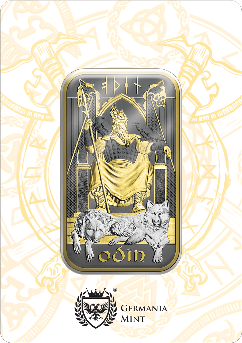 3 x Silberbarren 1 oz Großbritannien Nordische Götter Norse Gods - Loki + Odin + Thor spezial Edition