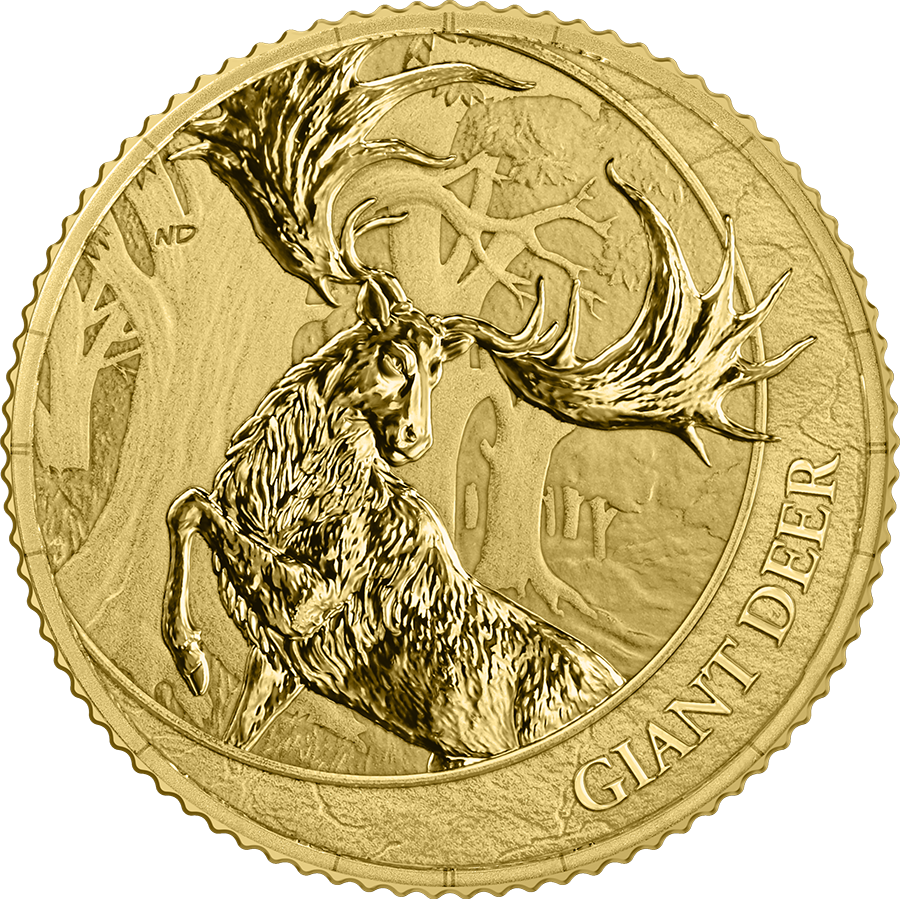 2026 Republic of Liberia Megafauna: Giant Deer 1/10 oz Gold BU