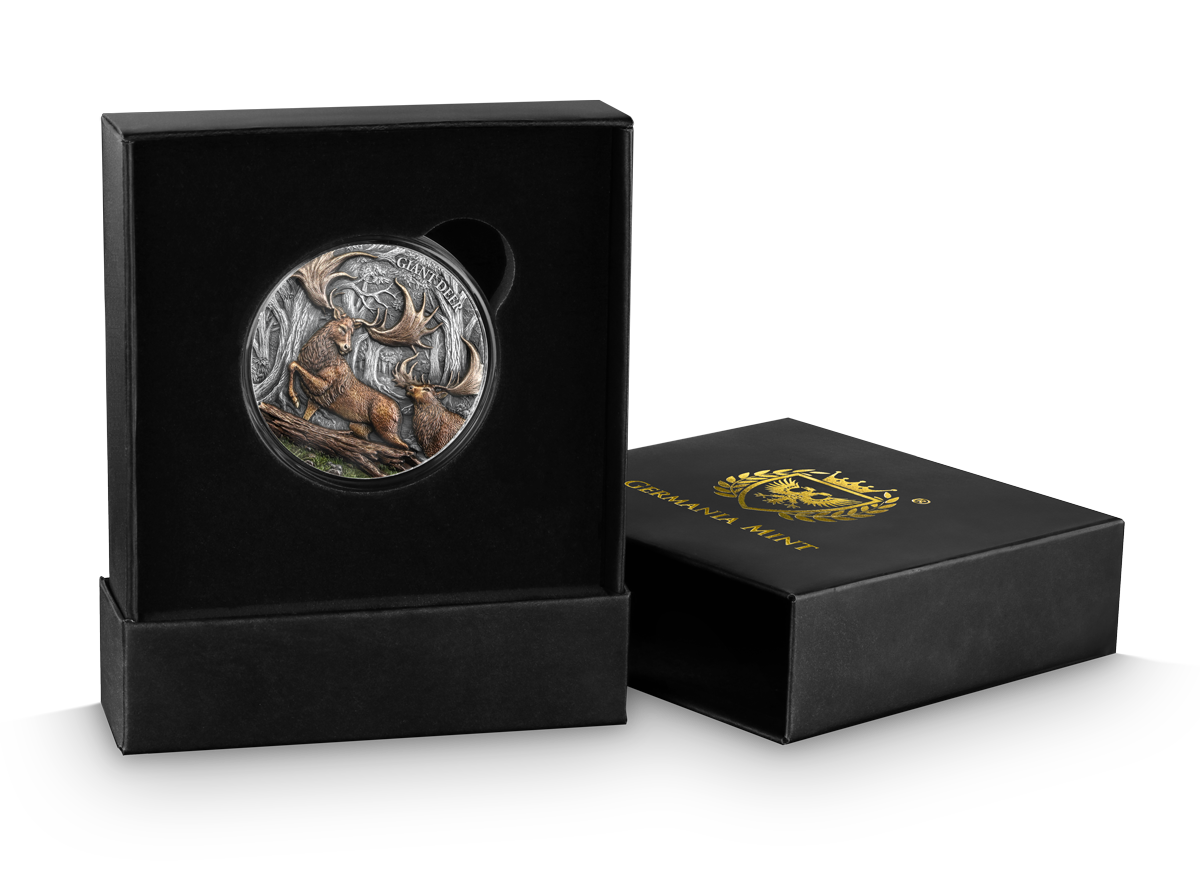 Germania Megafauna 2026 Giant Deer 2 oz Silber BU Ultra High Relief***