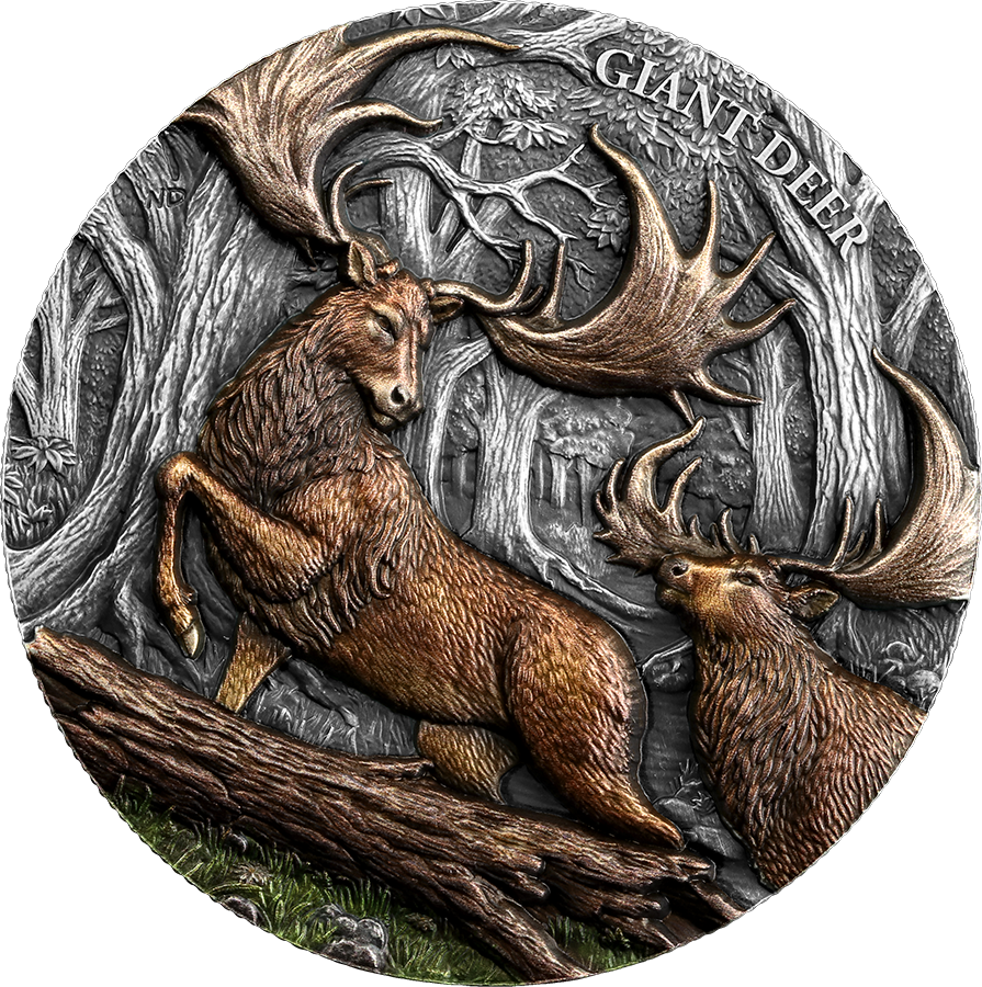 Germania Megafauna 2026 Giant Deer 2 oz Silber BU Ultra High Relief***