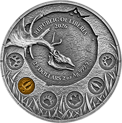 Germania Megafauna 2026 Giant Deer 2 oz Silber BU Ultra High Relief***