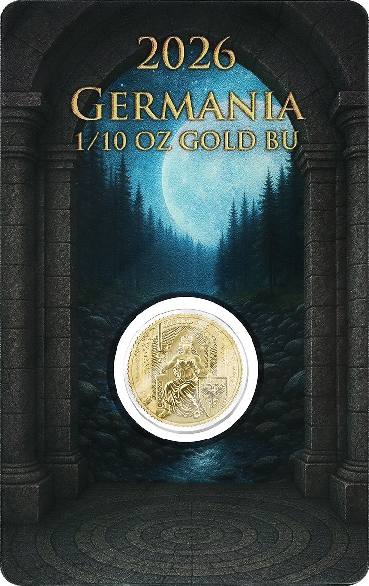 Germania Mint 2026 Gold 1/10 oz BU in Safepack Au999**