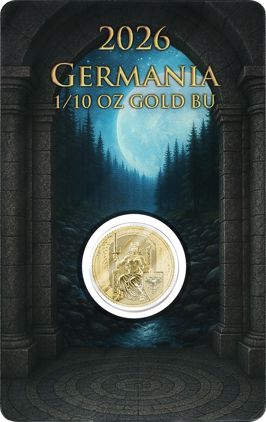 Germania Mint 2026 Gold 1/10 oz BU in Safepack Au999**