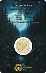 Germania Mint 2026 Gold 1/10 oz BU in Safepack Au999**