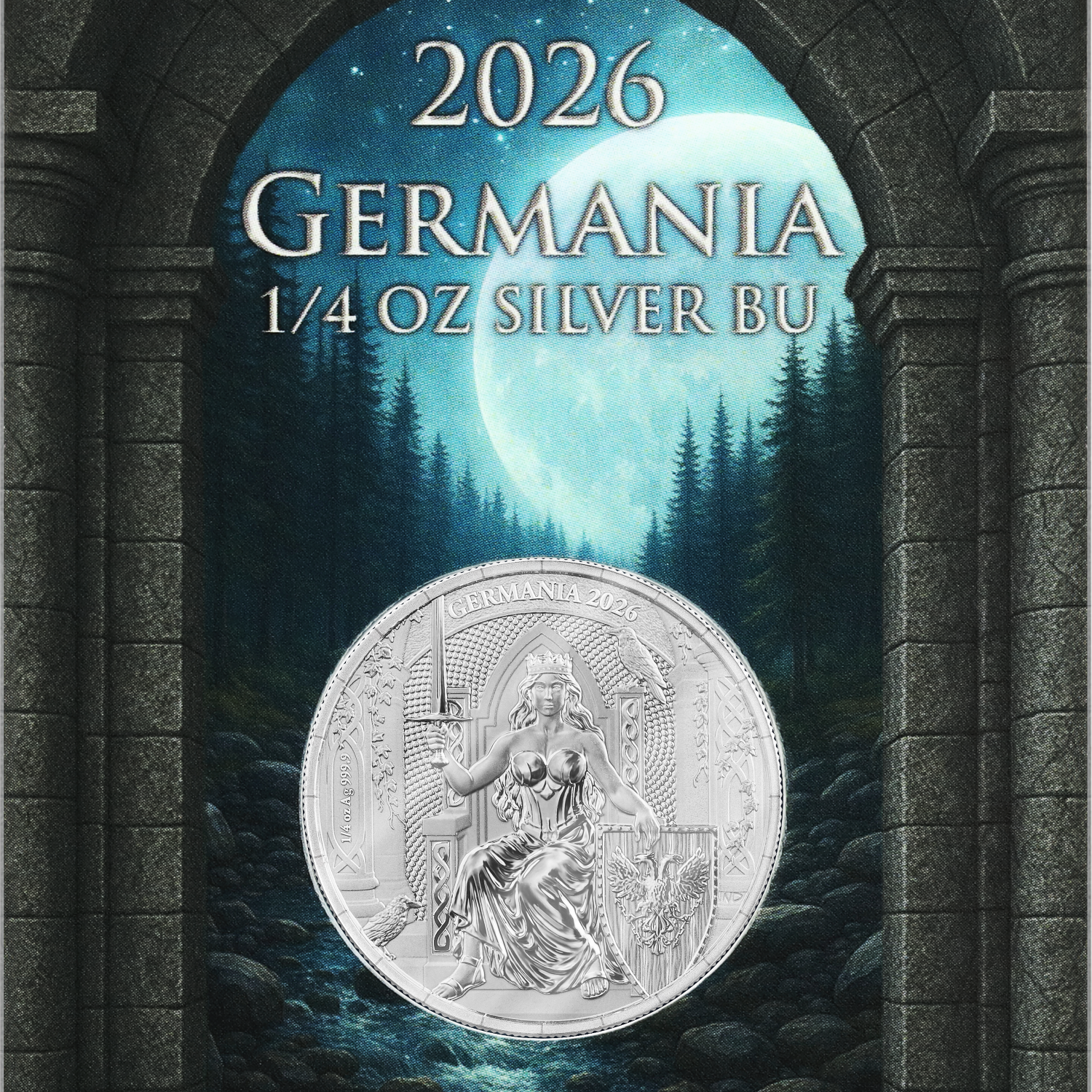 Germania Mint 2026 Silber 1/4 oz im Safepack