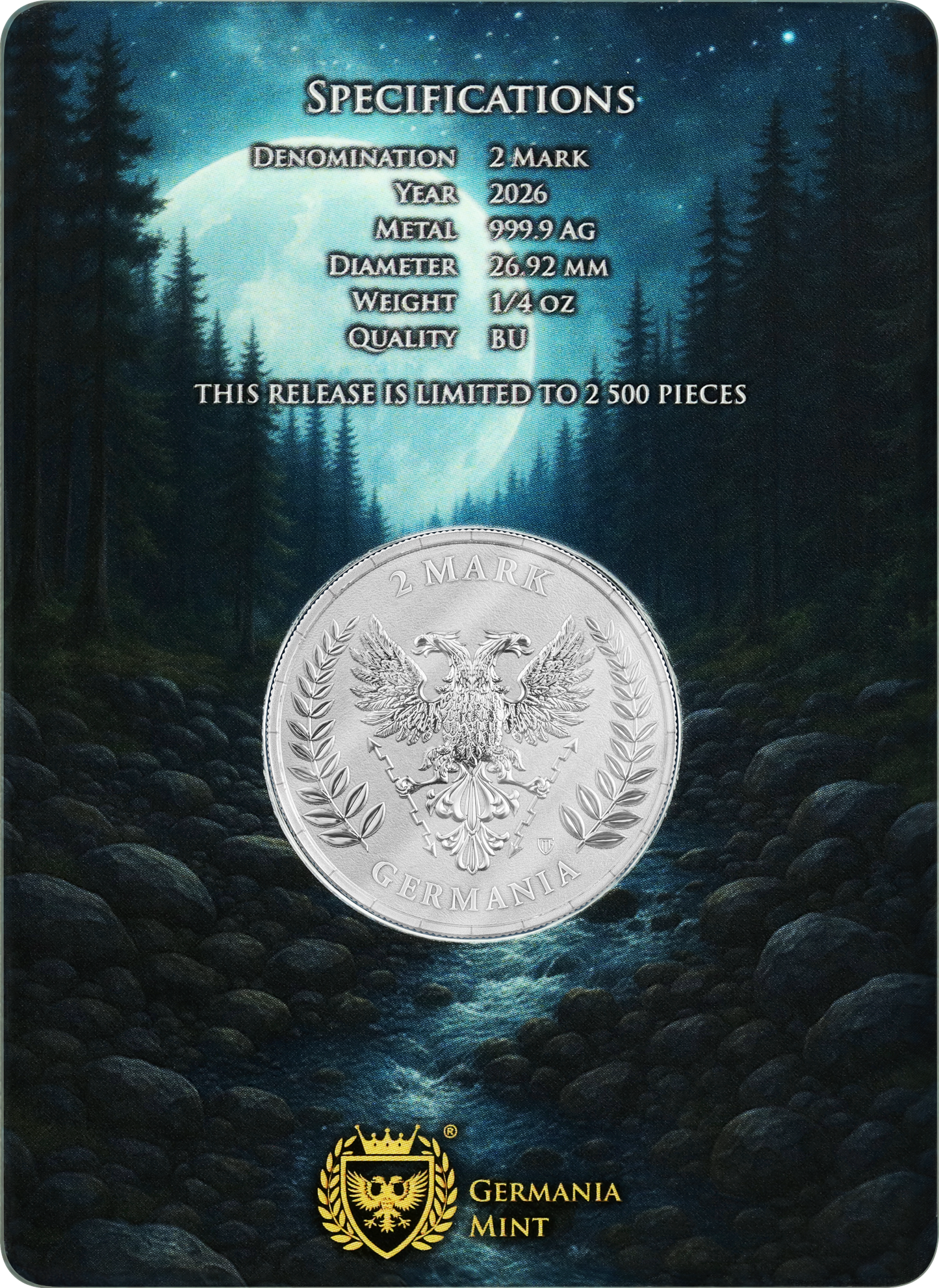 Germania Mint 2026 Silber 1/4 oz im Safepack