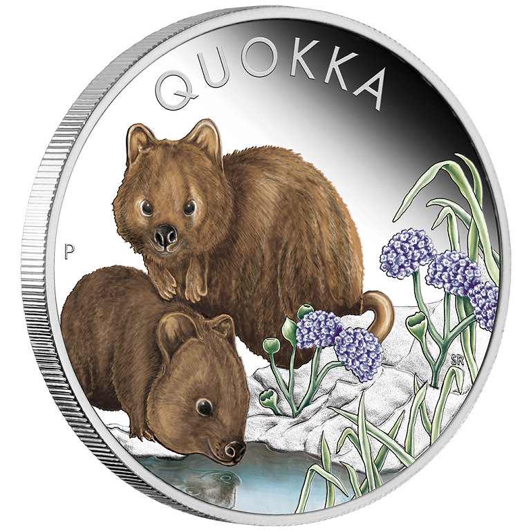 Australien Quokka Farbig Silbermünze 1 oz PP 2023 - in original Box