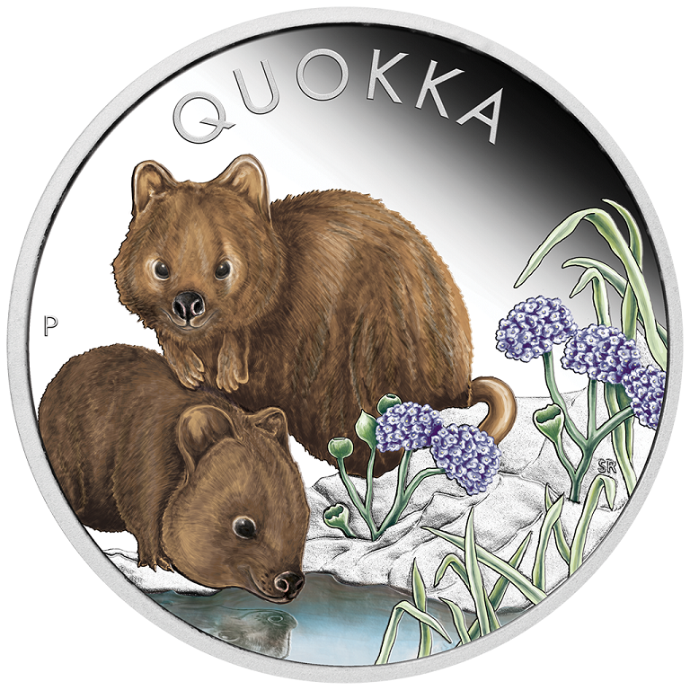 Australien Quokka Farbig Silbermünze 1 oz PP 2023 - in original Box