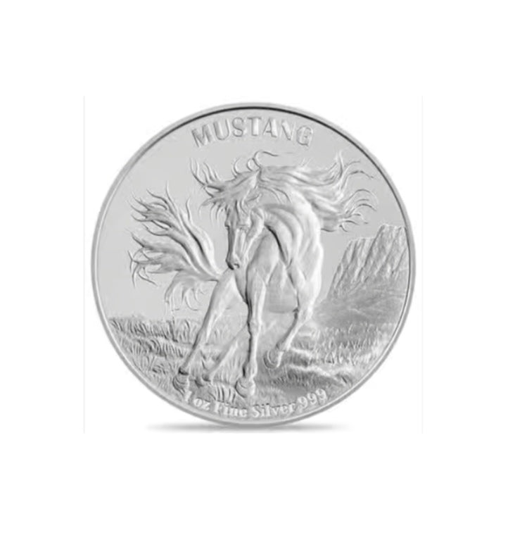 Mustang 1 oz Silbermünze BU Pferd Tokelau 2024 *