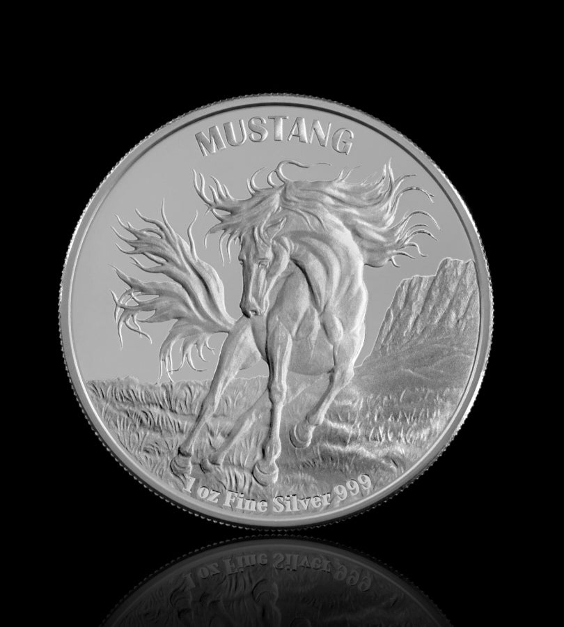 Mustang 1 oz Silbermünze BU Pferd Tokelau 2024 *