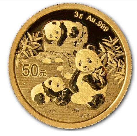 China - 50 Yuan China Panda 2025 - 3g Gold **