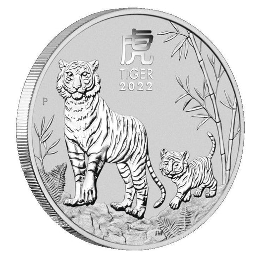 Lunar 3 Tiger 2022 Silbermünze 2 Oz Silbermünzen