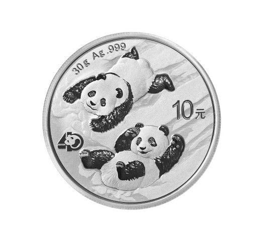 China Panda - 30 Gramm Silbermünze 2022