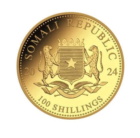 Somalia Elefant 2024 Goldmünze 1/10 oz