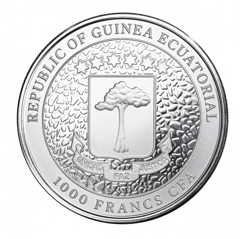Republic Of Guinea Equatorial 2023 - Giraffe Ag999 1 Oz  BU