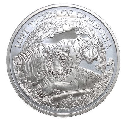 Silbermünze 1 oz Lost Tigers of Kambodscha 2024