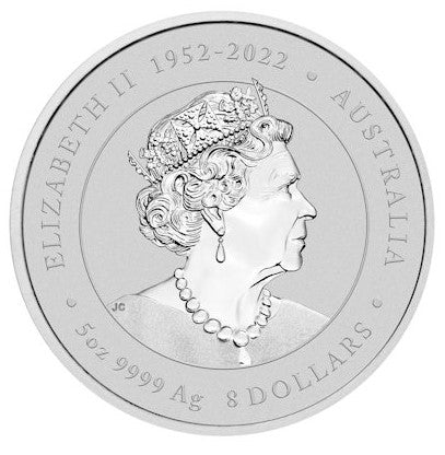 Australien Drache Lunar 3 2024 - 5 Oz Silber - 8 AUD