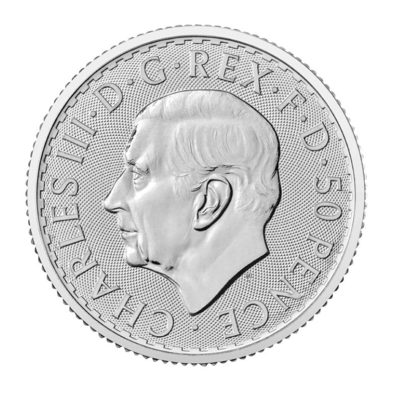 16 x Britannia 2024 Charles- Silbermünze 1/10 oz in der Tube - Royal Mint *