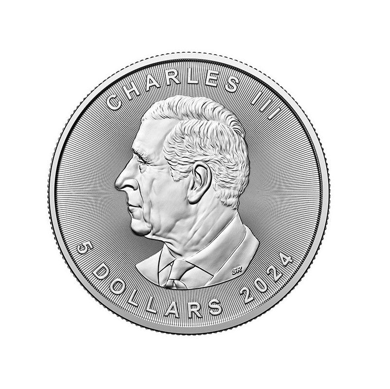Kanada Maple Leaf 2024 - 1 oz Silbermünze - mit König Charles