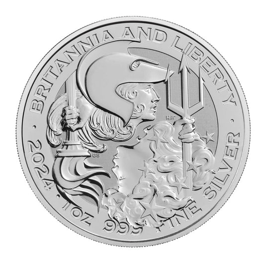 Britannia And Liberty 2024 - Silbermünze 1 oz - Royal Mint - Great Britain *