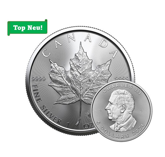 Kanada Maple Leaf 2024 - 1 oz Silbermünze - König Charles
