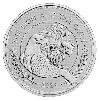 The British Lion and American Eagle 2024 - Silbermünze 1 oz 